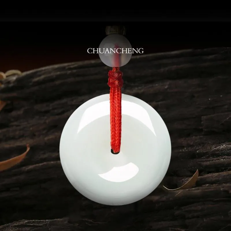 Chum Pendants Pale Greenish White Jade Unisex-1