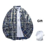 Washed Blue+White T-Shirt