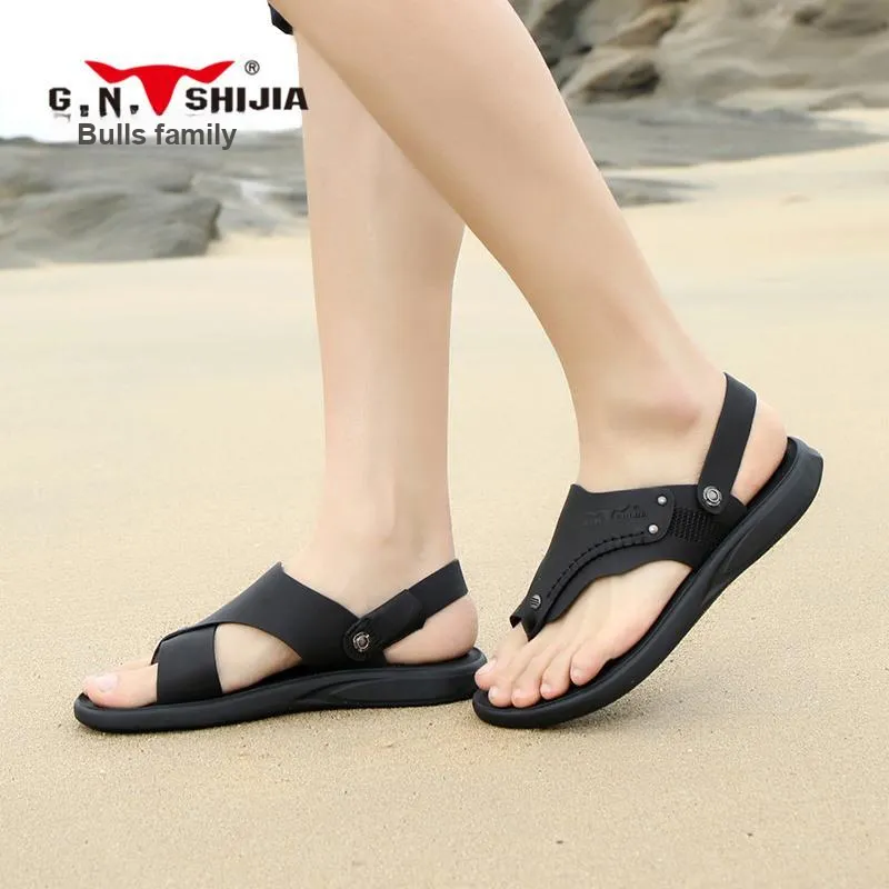 G.N.SHIJIA Stitching Odor Resistant Slip Resistant Flip Flops Men's-4