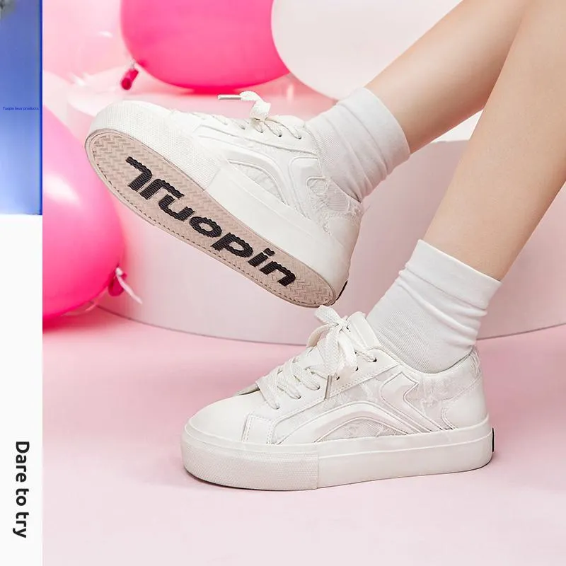 TUOPIN Pie Shoes Anti Slip Wear Resistant Low Top Skateboard Shoes Women's Lemon-22
