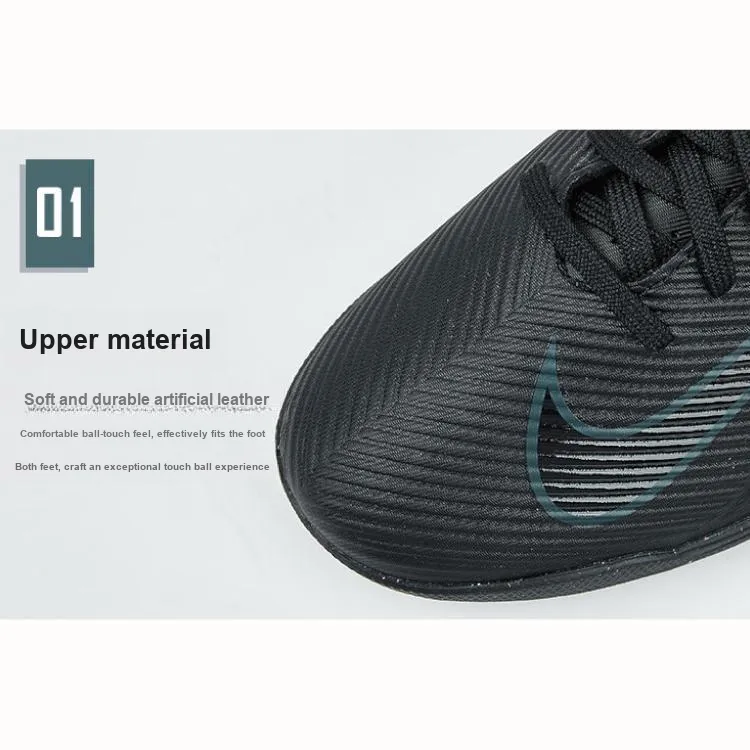 Nike Mercurial Vapor 16 Anti Slip Wear Resistant Low Top Soccer Shoes Black Kids'-2