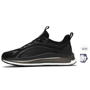 AOKANG Running Shoes Men Low Top Black, All Black