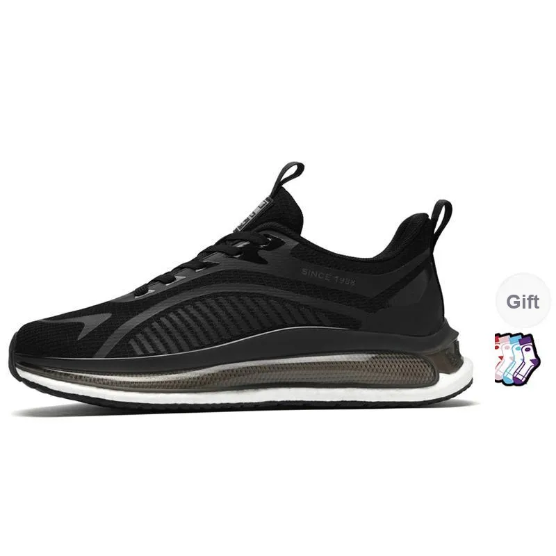 AOKANG Running Shoes Men Low Top Black, All Black-0