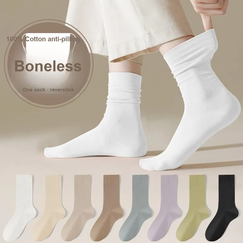MIIOW Mid Calf Socks Women's 5 Pack-1