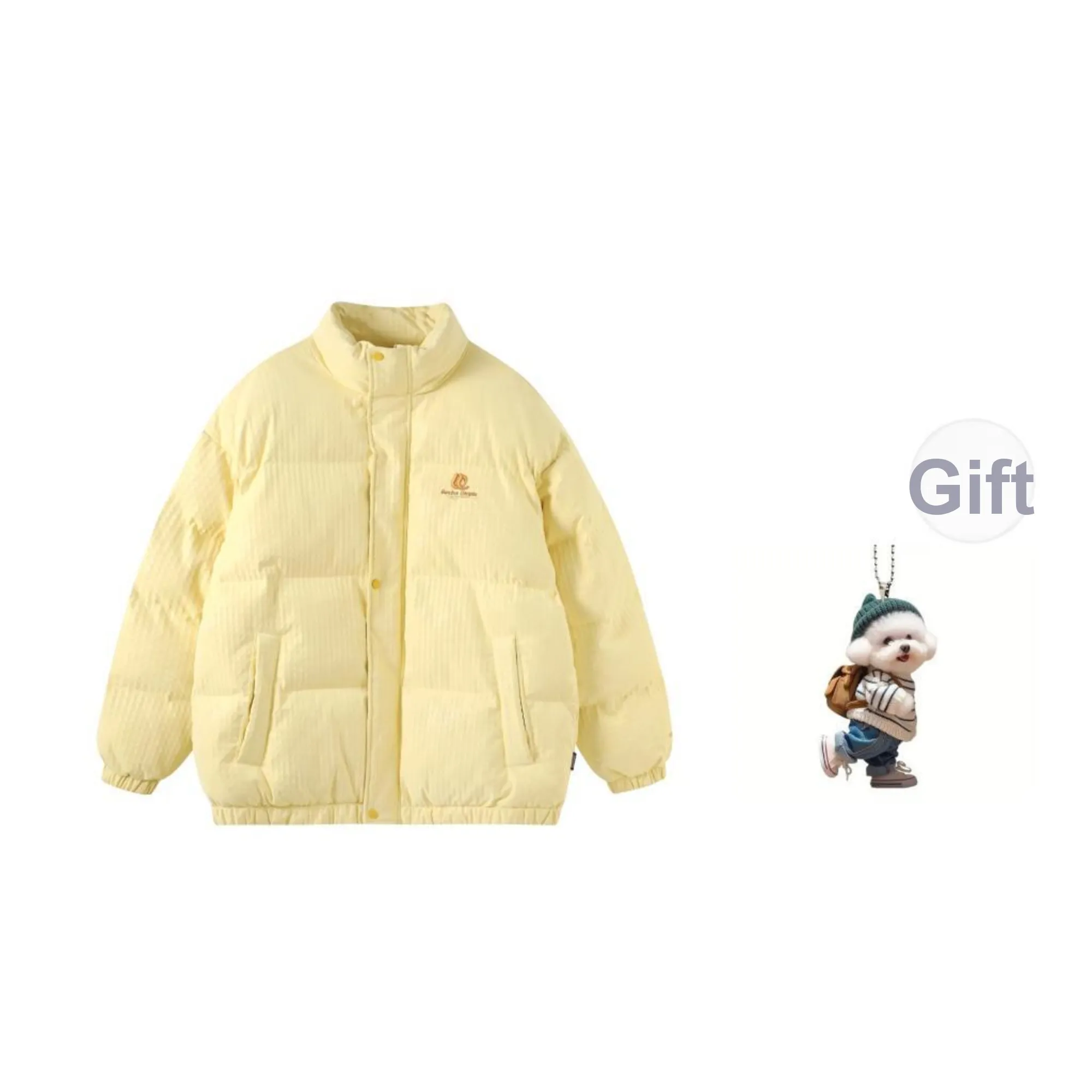 QISENYAR QSYRIS Puffer Jacket Women's Light Yellow