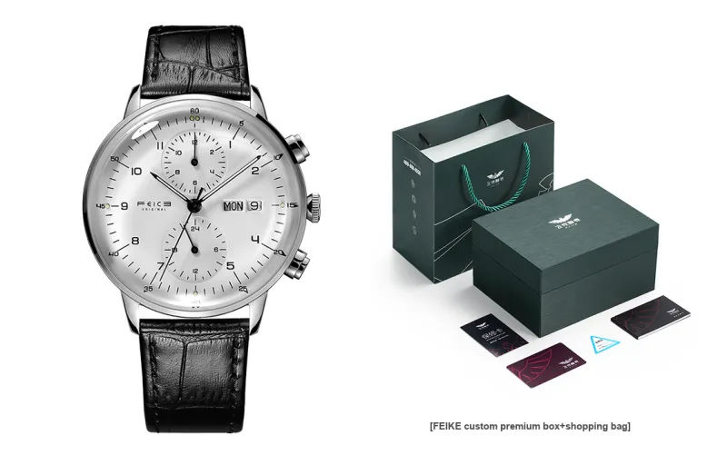 FEIKE Dream Arc Collection Automatic Mechanical Movement Watch Men's Watches White Dial FM121-1