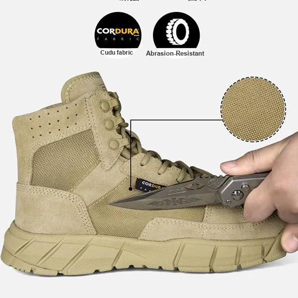 FFREE SOLDIER Abrasion Resistant Slip Resistant Mid Top Outdoor Shoes Men's Black-2