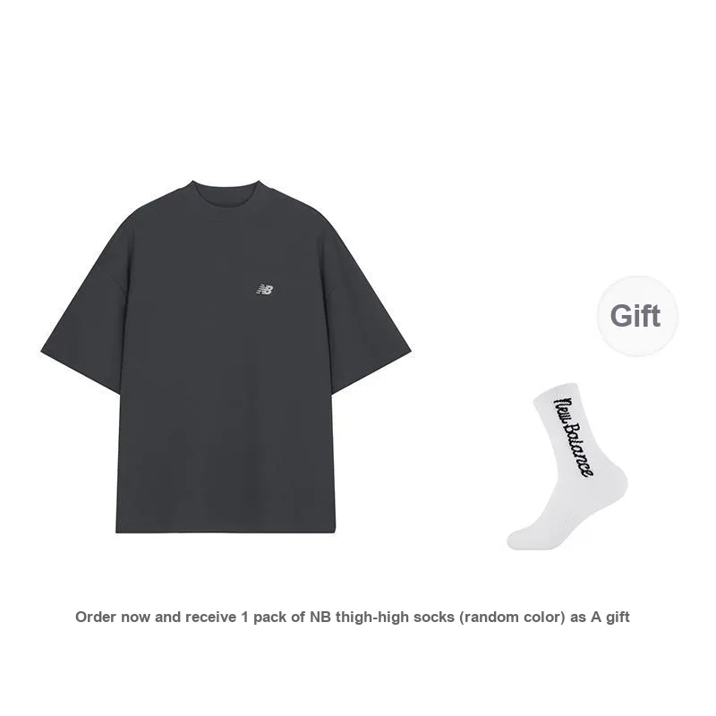 New Balance NB 100% Cotton T Shirt Unisex Charcoal Black-8
