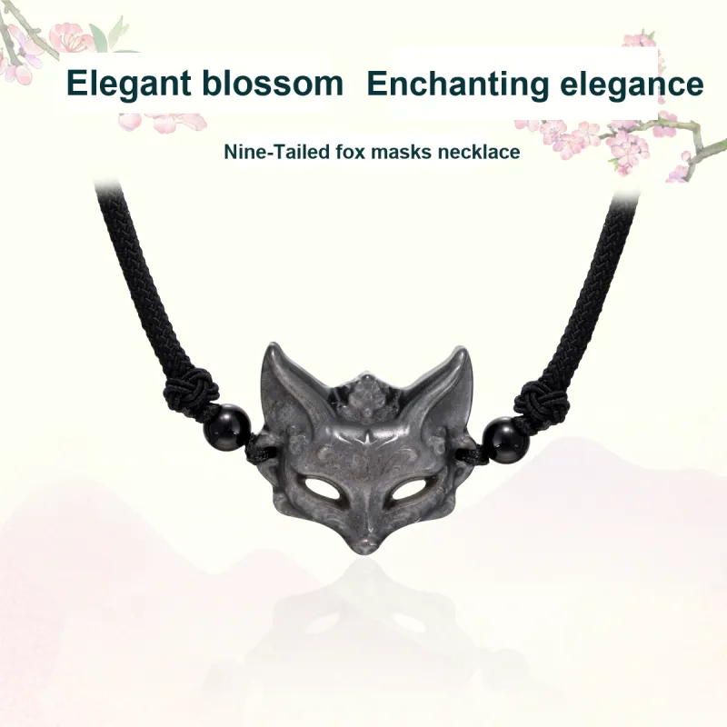 QUIET LOVE Obsidian Necklaces Unisex-3