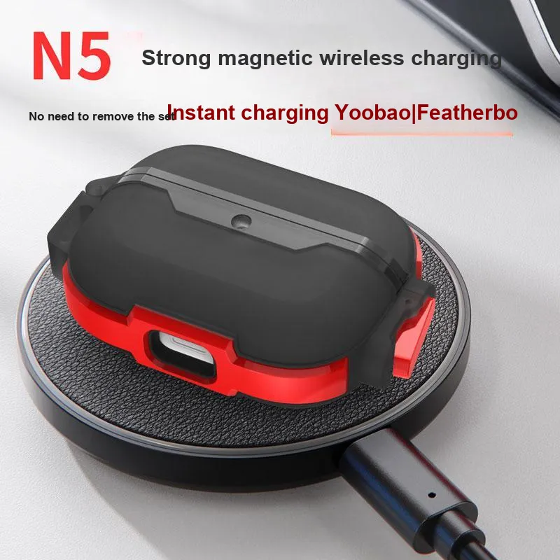 Yoobao Compatibility AirPods1/2/3/4/pro/pro2 TPU Snap Lock Matte Impact Resistant Headphone Cases-3