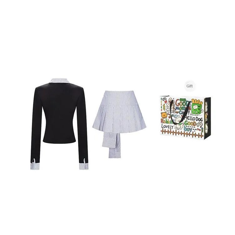 INCO VIBE Skirt Set Women's Black-3