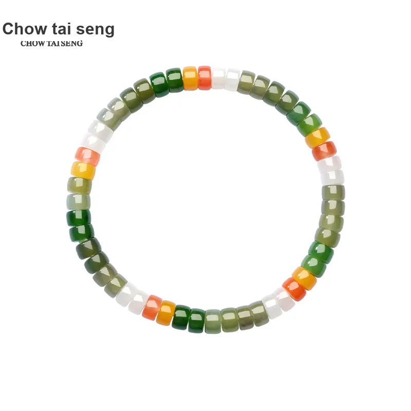 CHOW TAI SENG Bracelets Green Jade Unisex-5
