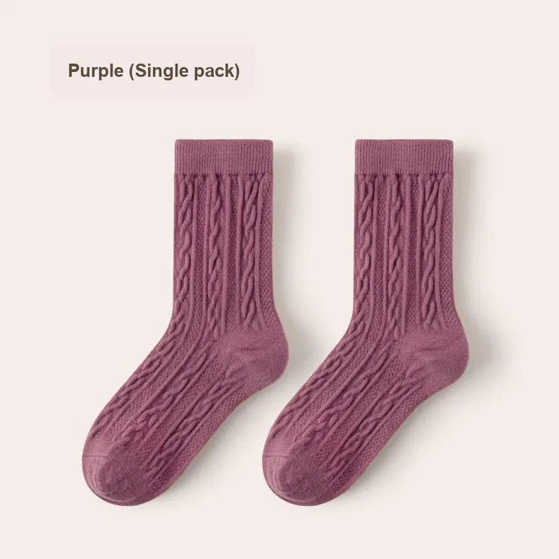 Caramella Mid Calf Socks Women's 1 Pack Solid Color-51