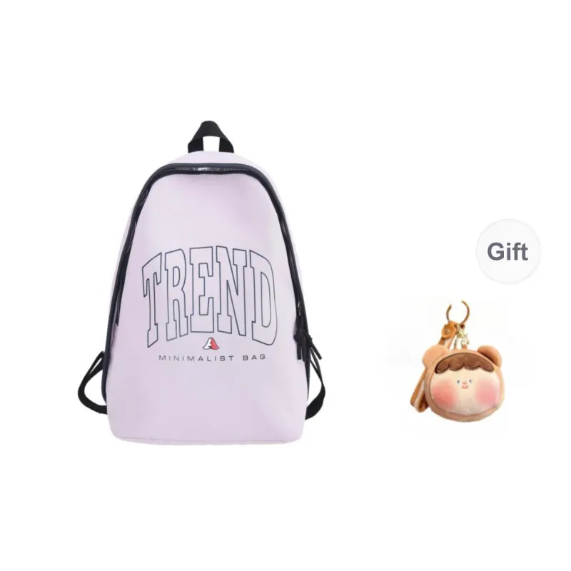 URBAN FOREST Nylon Backpack Unisex Pink/Light Purple/Khaki/Black/White/Gray-1
