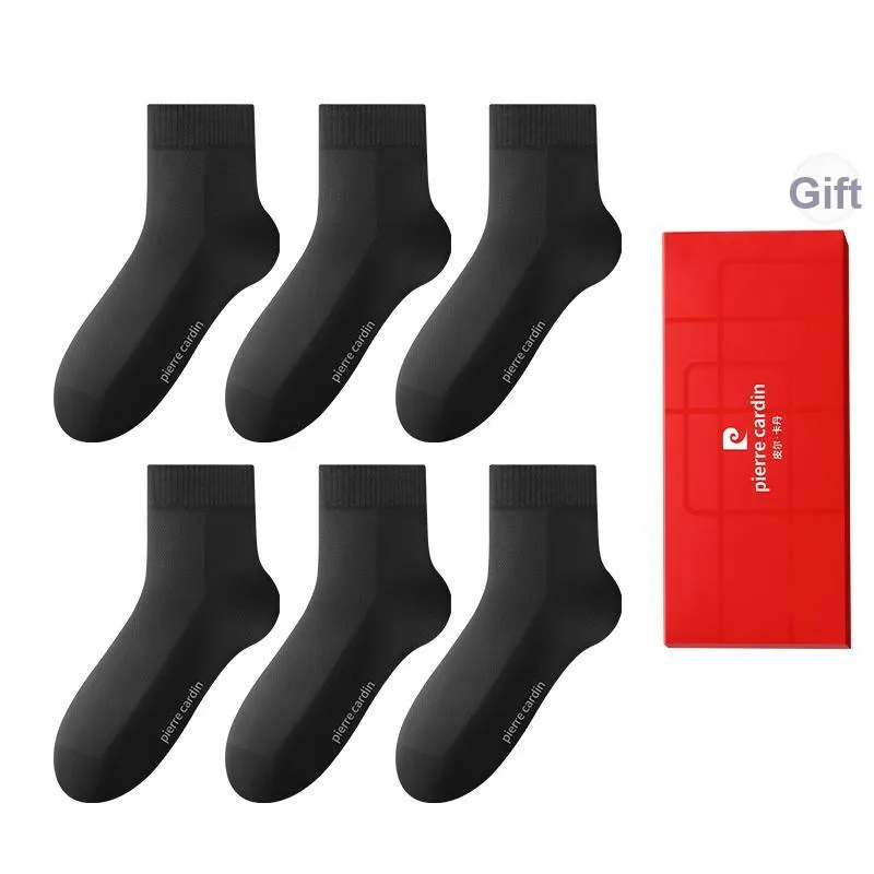 PIERRE CARDIN Mid Calf Socks Men's 6 Pack Box Included-5