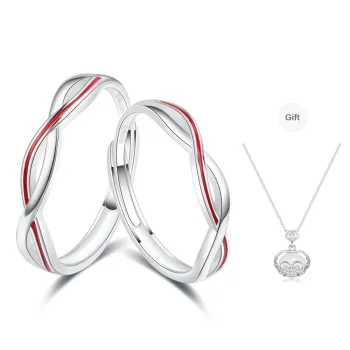 LAOYINFANG 990 Fine Silver Couple Rings Unisex