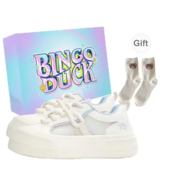 BINGO DUCK Slip Resistant Low Top Skateboard Shoes Women's