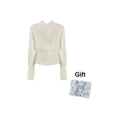 MARIE·COCO Белый Свитер Женские Трикотаж