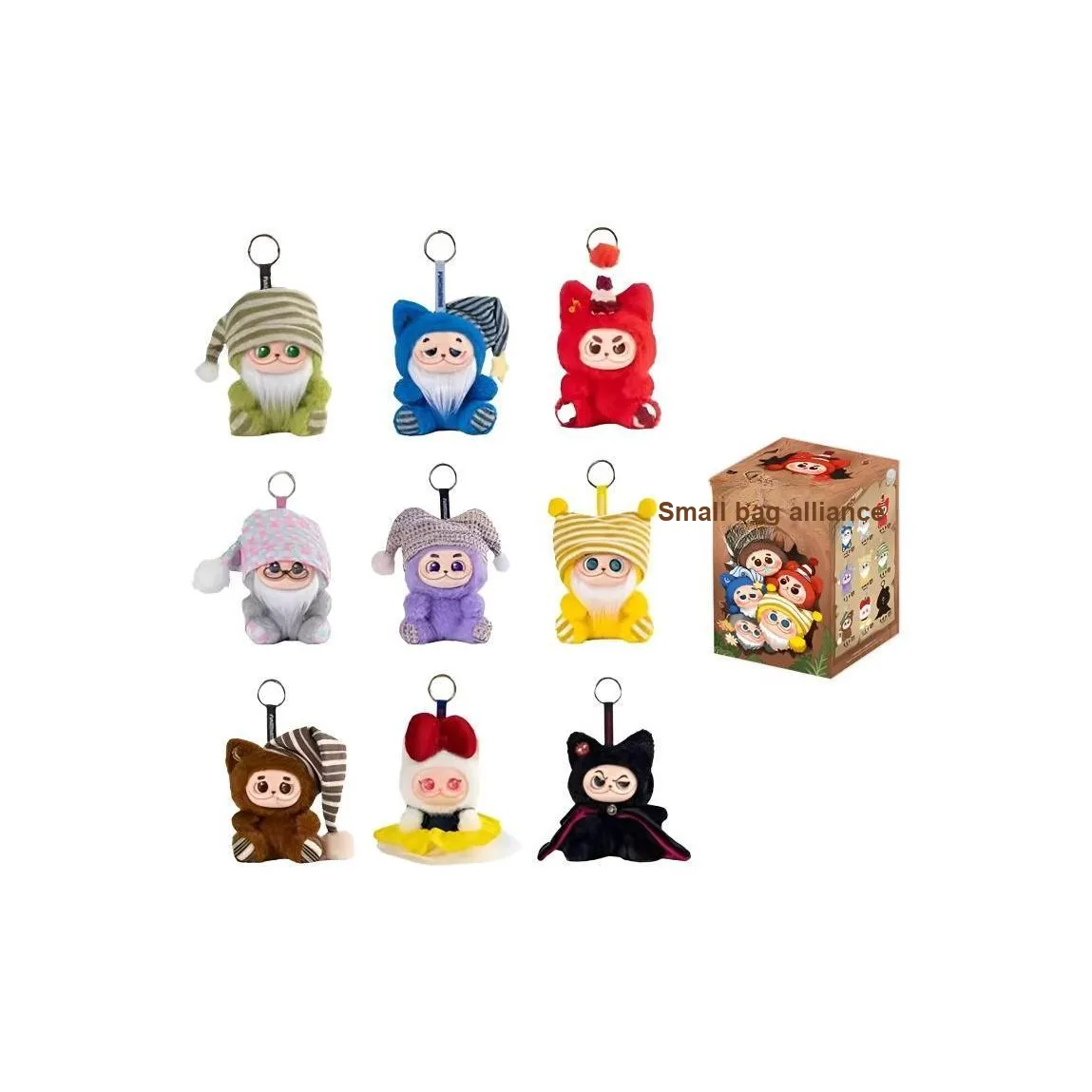 Miniso Gismow Little Chubby Сумка Alliance Collection Мультяшный Плюшевый Украшение Слепые коробки Один Mystery Коробка Целая коробка 8 шт