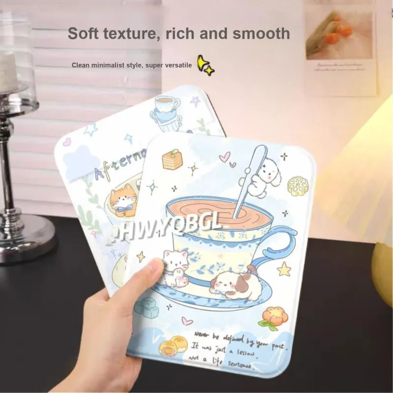 FANHUASENLIN Cute Cat And Dog Afternoon Tea Compact Folding Mirror Make up Tools 1 Pc-10