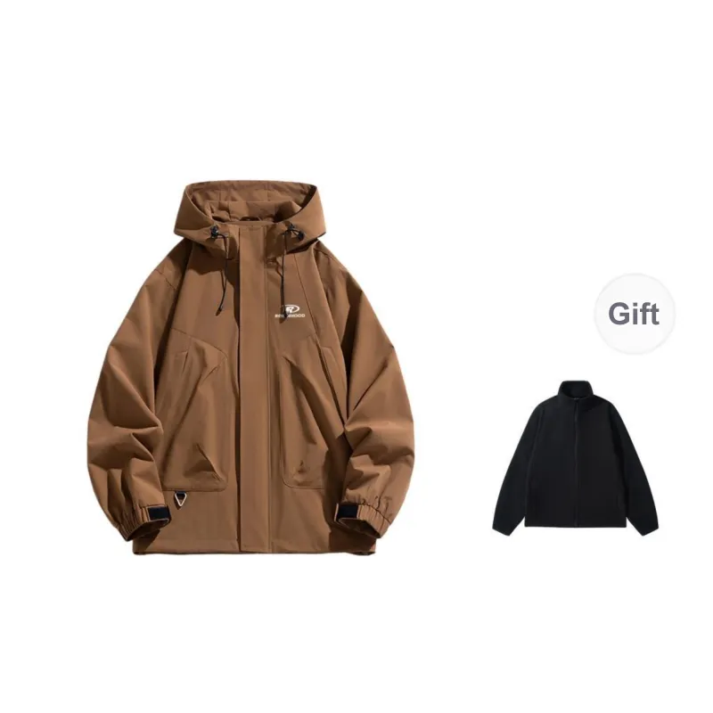 ROBINHOOD Water Resistant Windproof Breathable Warm Water Repellent Windbreaker Jacket Unisex-16