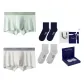 2 Pack Box[Light Green+Ivory White][Long Staple Cotton Socks × 2 Pack]