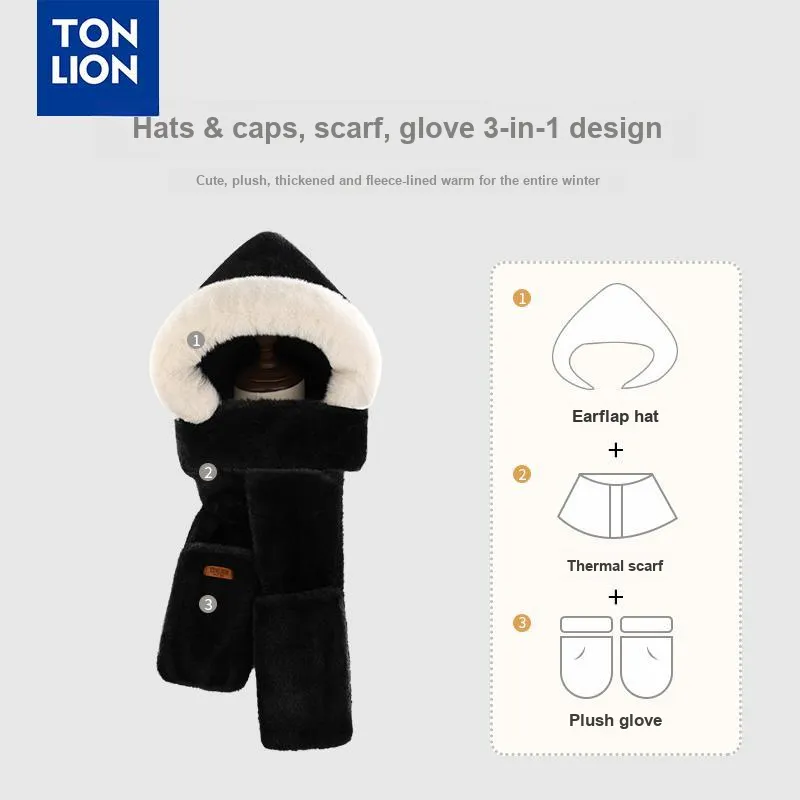 Tonlion Polyester Hoods & Plush Hats Unisex-2