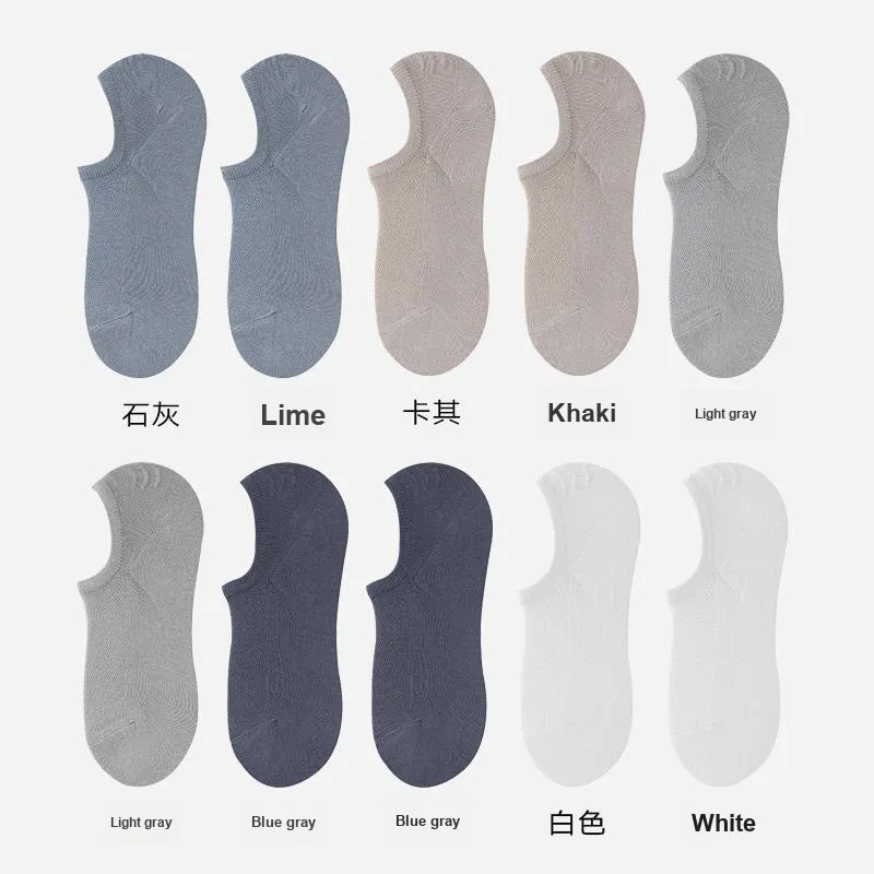 H YXIANG No Show Socks Men's 5 Pack-17