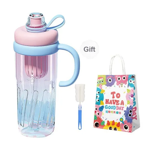 XIAOCHARIJI Attractive Large Capacity Straw Cup Summer Plastic Water Cup For Students Going To School 950ml