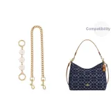 White Camellia+Decorative Chain 47cm-Gold-Tone