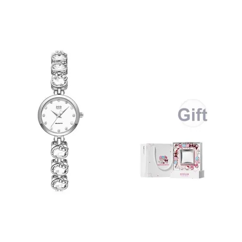 Zgo Sanrio Co Branded Кварцевый механизм Сплав Ремешок Часы Женские Белый циферблат