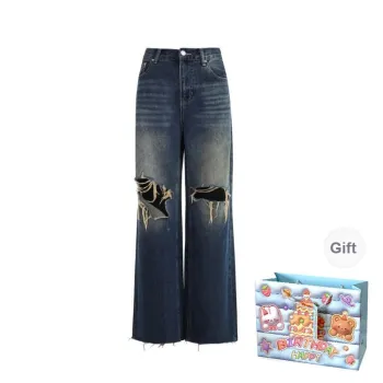 WOWI Jeans Women's Blue Shopping Bag Included