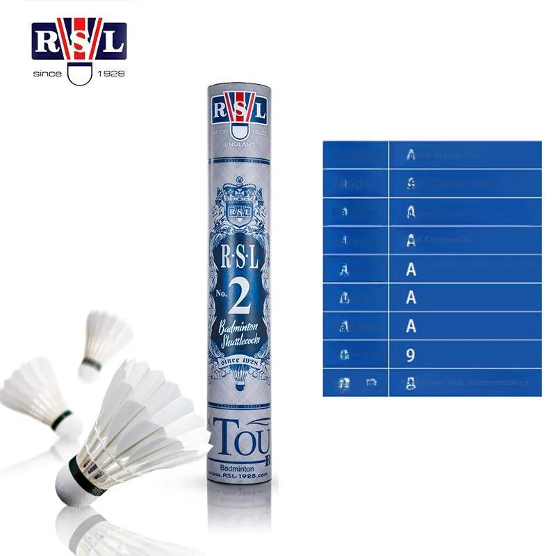 RSL Duck Feather Shuttlecock 12 Pack Duck Feather Match Ball Shuttlecocks-1