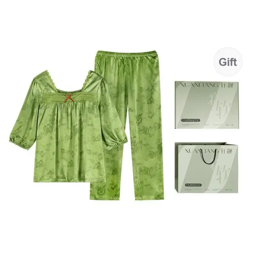 Xuan Liang Pajama Set Women's Gift Box Set Pasture Grass Green