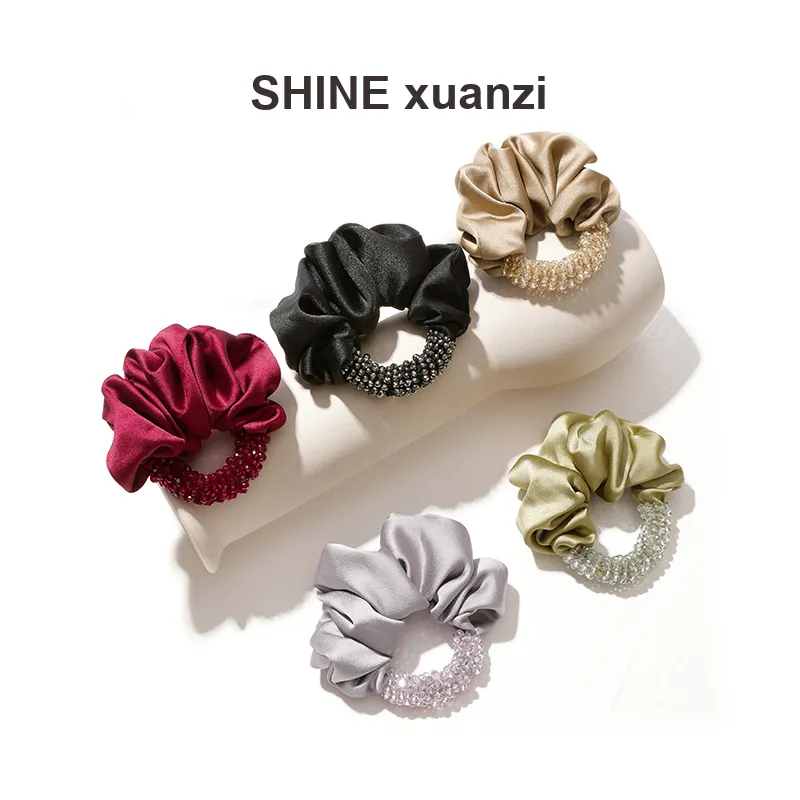 SHINE Polyester, Crystal Diamond Hair Tie Women's-4