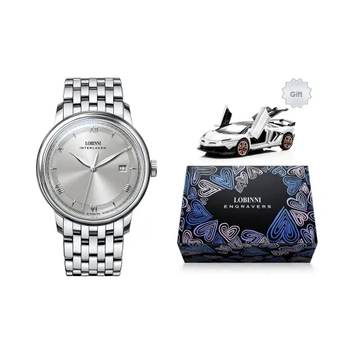 LOBINNI L Автоматический Механический Механизм Мужские Часы 40 мм Золото