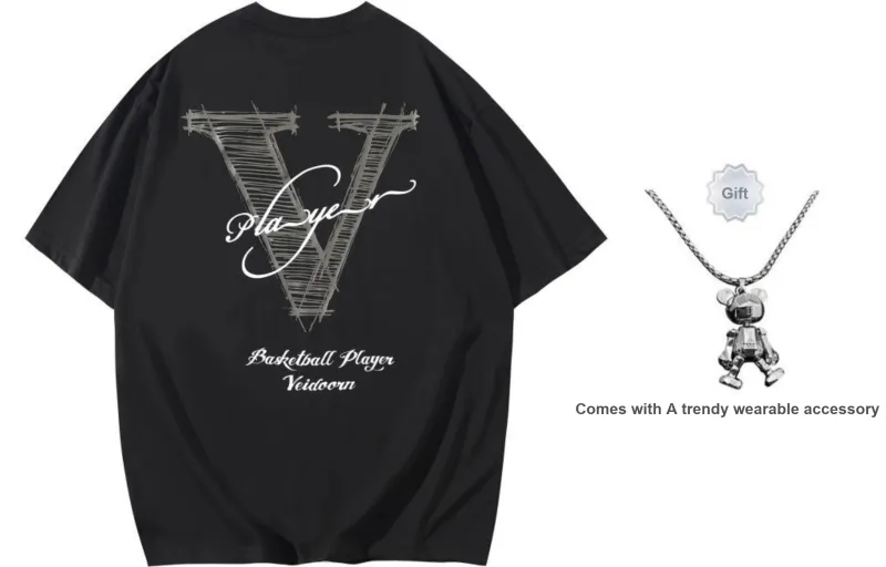 VEIDOORN Short Sleeved T Shirts Unisex-5