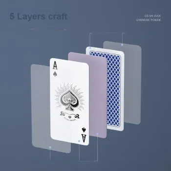 GUANSHENG L686 Special Narrow Version Poker Cards For Pindao Chinese Poker Purple Heart Paper Standard Playing Cards
