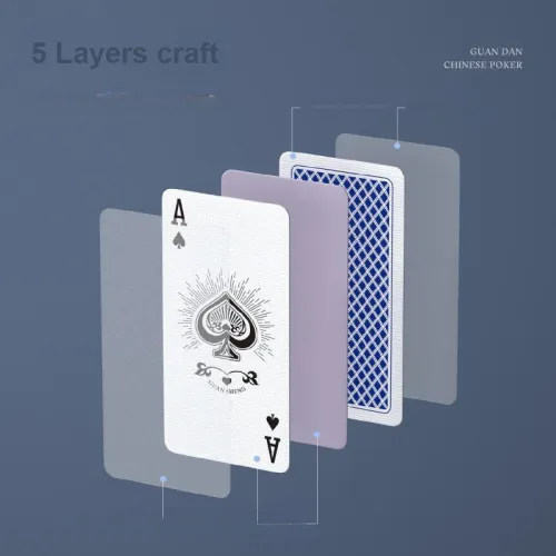GUANSHENG L686 Special Narrow Version Poker Cards For Pindao Chinese Poker Purple Heart Paper Standard Playing Cards