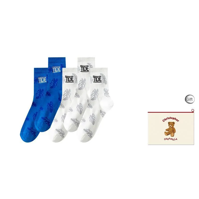 Caramella Mid-Calf Socks Men's Shopping Bag Combo Set-11