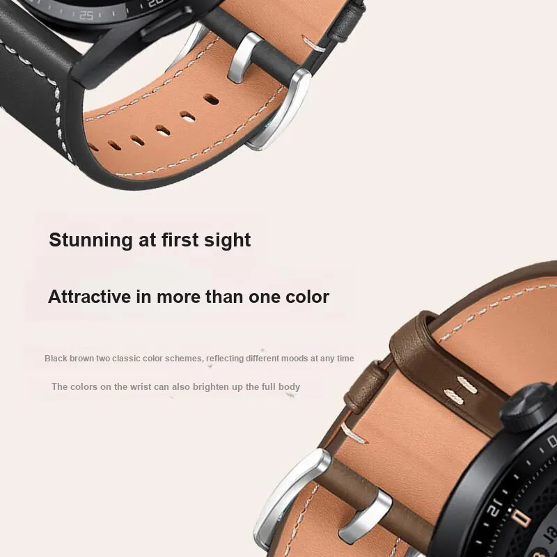 BIAZE Huawei Compatibility Watch Band 213mm Genuine Leather Material-7