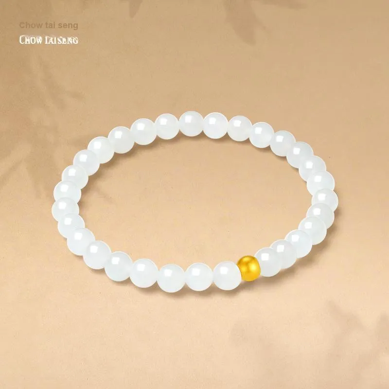 CHOW TAI SENG Hetian Jade Bracelets White Jade Unisex-4