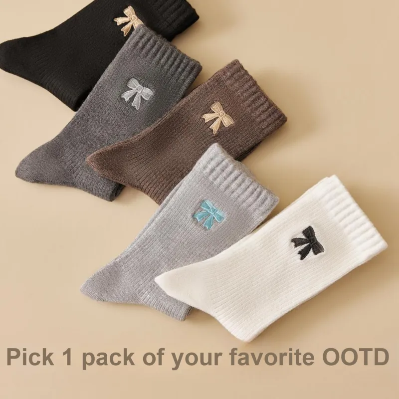 Temooues Mid Calf Socks Women's Combo Set-20