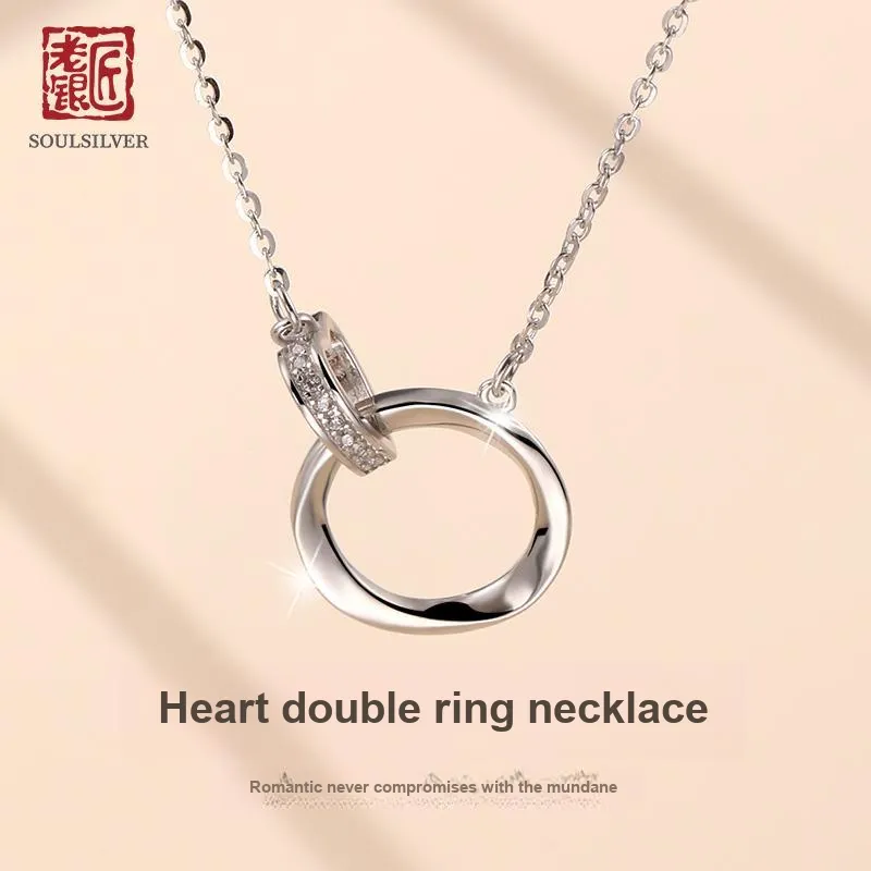 LAOYINJIANG S925 Silver Collarbone Chain Necklace Women's-2