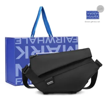FAIRWHALE PU Sling Bag Crossbody Bag Messenger Bag Large Size Unisex Gray Black