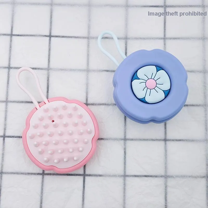 ZHENZI Cute Hair Comb Silicone Massage Head Itch Relief Scalp Cleansing Treatment-3