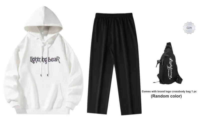 LIGHTNING BEAR Sweatshirt Sets Unisex-15