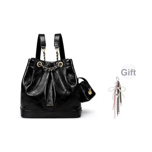 JUST STAR Рюкзак из искусственной кожи в форме ведра маленький женский черный белый розовый