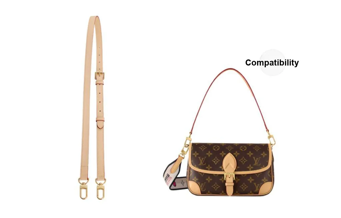 Lan Bao Fan Cow Leather Bag Strap Women's Beeswax