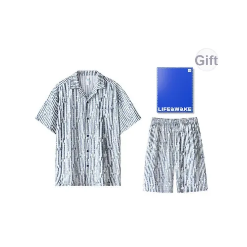 HLA Темно-синий Синий Мужской Пижамный Комплект